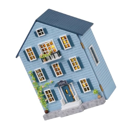 Maison de bois DIY miniature au design précis et finitions riches