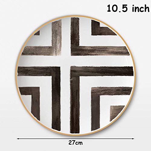 AAJKA Plate Bone Round Plate Creative Wedding Dessert Series Set Bone Restaurant And Home Use,10.5Inch