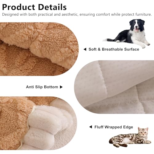 Non Slip Fuzzy Dog Couch Cover Washable Sofa Covers for Pets, 27.6"x59.1" - image 2