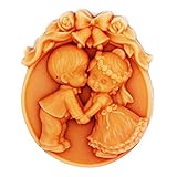 Longzang Wedding Kiss Silicone Mold Craft Art Silicone Soap Mold Craft Molds DIY Handmade Soap Molds (S034)