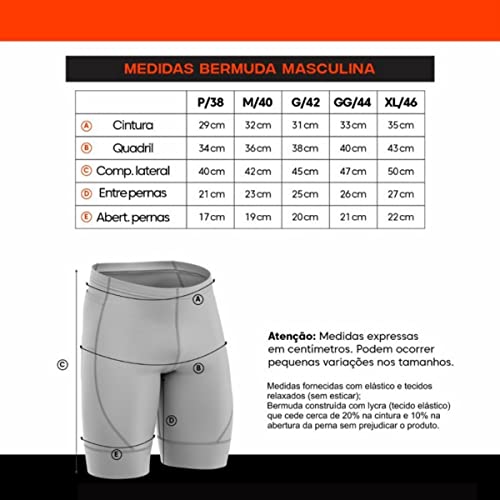 Bermuda de Ciclismo Masculina Forro Gel Short (P)