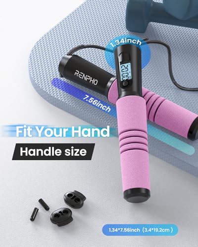 Image of RENPHO Smart Jump Rope - APP Data Storage & Tracking & Analysis, Tangle-Free Jumping Rope for Men, Women, Skipping Rope with Counter, Adjustable workout Jump Ropes for Crossfit, Gym, MMA