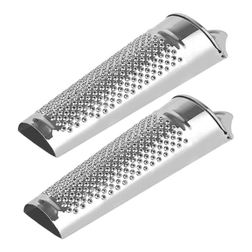 TOPBATHY 2piezas Rallador De Jengibre y Multifuncional Utensilios De Cocina Prácticos Ralladores De Verduras Plateados