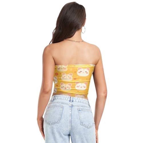 Vintage Birds Flower Butterfly Womens Boob Tube Top Sleeveless Ribbed Tube Top Camisole Top for Teen Girls Nursing3