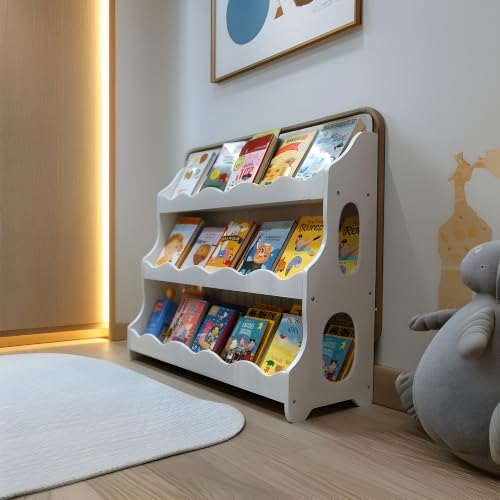 Image of Wood Kids Bookshelf,SnowfallWhite