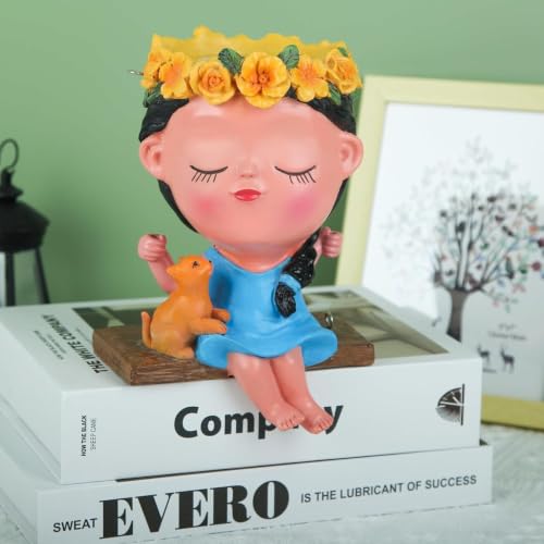 Image of Eleven to Eleven Smiling Face Hanging Planter Pot | Cute Girl Face, Resin Material, Decorative for Balcony, Garden, Living Room & Home, Gift for Plant Lovers