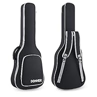 Durable Water-Resistant Nylon Oxford: Made of 600D nylon Oxford with 5mm padded sponge and 210D smooth soft lining for protection. Shockproof Rubber Pad: Exterior bottom rubber pad minimizes impact when placing guitar bag. Lightweight and Portable: A...