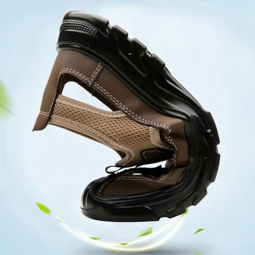 Mesh Hollow Lightweight Soft Sole Sandals, Walking Shoes Mens Slip on Hiking Sandals for Summer Beach Driving Outdoor Sports3