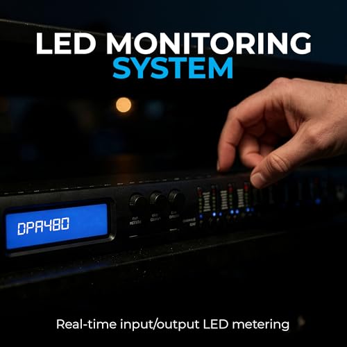 Procesador de Audio DSP Matrix System 4 entradas y 8 salidas XLR, Mezclador de Gestión Controlado por Computadora, Sistema Matricial con Filtros Paramétricos, Crossover y Limitador de Picos miniatura 4