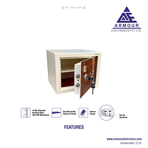 "Wave Goodbye to Security Concerns: Get the ARMOUR Mechanical Safe Locker - the Best Security Box for Home and Office with Ivory Finish and 29L Capacity." "Wave Goodbye to Security Concerns: Get the ARMOUR Mechanical Safe Locker - the Best Security Box for Home and Office with Ivory Finish and 29L Capacity."