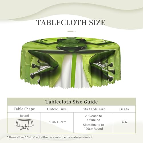 Nappe ronde imprimée 152,4 cm en polyester lavable pour buffet et fête