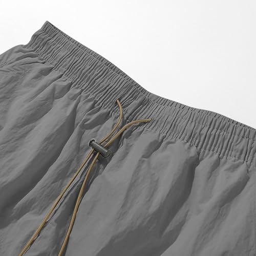 Xiaojmake Mens Cargo Shorts Lightweight Parachute Short Pants with Pockets Summer Adjustable Waistband Casual Hiking Shorts3