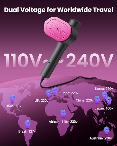 Image of Travel Steamer for Clothes, 110-240V Dual Voltage Portable Steamer | 1200W Fast Heat in 15s, 140ml Tank, 5 Fabric Settings, 2 in 1 Handheld Garment Steamer & Iron for Business, Global and Europe