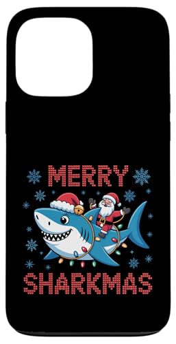 Merry Sharkmas T^V[N ʔ zf[ NX}X AO[Z[^[ X}zP[X iPhone 13 Pro Max p