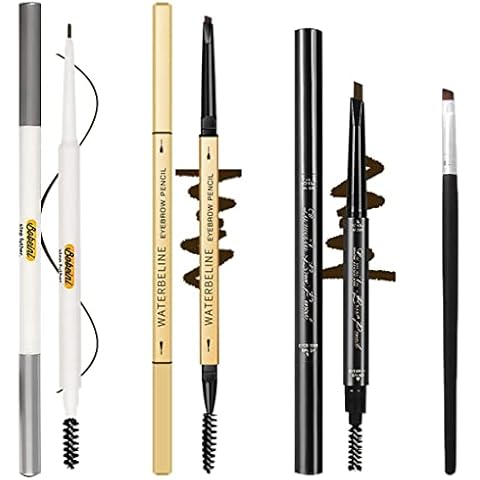 3 Different Eyebrow Pencils,Creates Natural Looking Brows Easily,Lastes a Whole Day,4-in-1:Eyebrow Pencil *3; Eyebrow Brush *1,Dark Brown #-110719 Cover