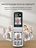 SweetLink Telefono Cellulare per Anziani con Tasti Grandi, GSM Flip Telefoni Cellulari per Anziani, Volume Alto, Funzione SOS, 2.4" Display, Contatti con Immagini, Incompatibile con iliad, Nero