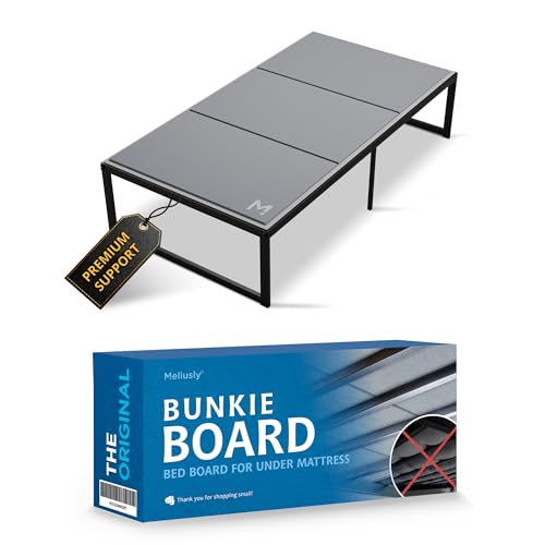 Meliusly Low Profile Bunkie Board Twin Size (38x75) - Non-Slip Breathable Bed Support Board for Slatted Bed Frame, Anti-Sag Under Bed Support, Noise Minimizing Moisture Resistant Bed Board