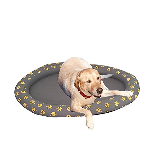 Ginkago Inflatable Pool Float for Adult Dogs and Puppies, Large Contemporary Modern Blue Pet Dog Swimming Pool Float Ride on