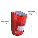 Solar Powered Sound Security Alarm Strobe Light, 6 LED Motion Sensor Strobe Alarm Outdoor Alarm Siren Home Security System, 110dB Loud Siren for Home Villa Farm Hacienda Apartment Outdoor Yard Garden