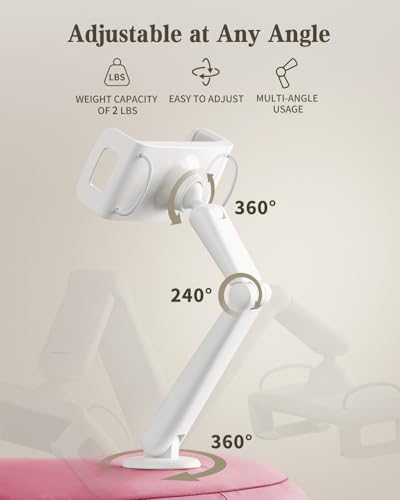 Support tablette pour lit et canapé SAIJI rose flexible
