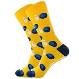PRIOKNIKO Calcetines Para Hombre El Baloncesto Largo Del Fútbol De Los Hombres Pega Los Calcetines Del Telar Jacquar Del Béisbol,Amarillo,Talla Única