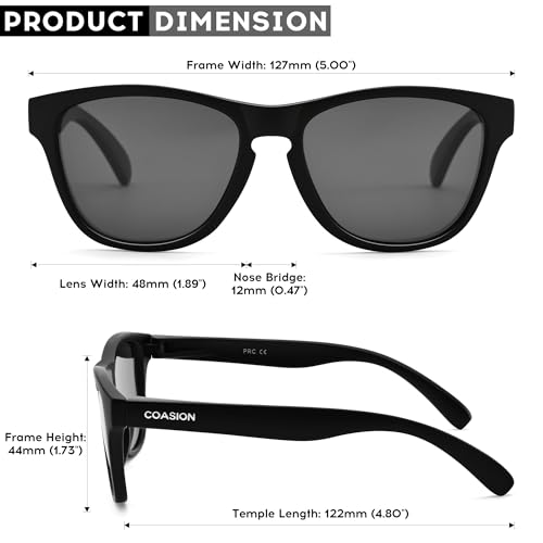 Image of COASION Classic Retro Kids Polarized Sunglasses for Boys & Girls Age 2-9