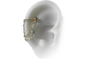 Faceted Amazonite Stone Charming Piercing Jewelry with Chains