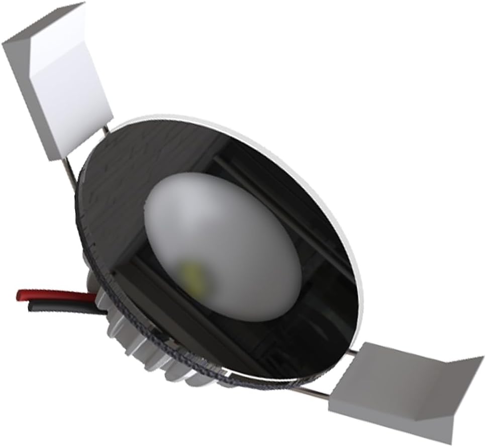 Lumishore DL55 Eclipse LED Downlight – White (Black Bezel), Dimmable, Flush Mount, Shallow Depth, Simple 2 Wire, 60-0484