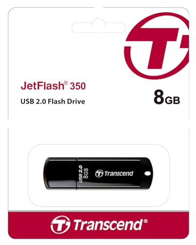 JetFlash 350 USB 2.0 da 8 GB, chiavetta USB portatile plug-and-play per PC/Mac/Laptop - TS8GJF350 - Chiavetta USB - Immagine 1