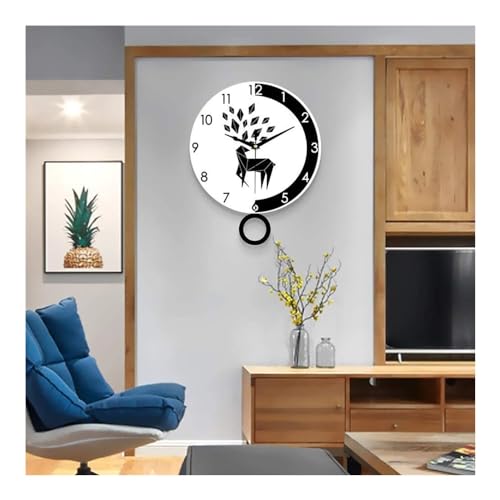 Horloge murale salon à personnalité de mode et lignes épurées XJBTBA