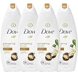 Dove Pampering Body Wash with Shea Butter and Vanilla, Skin Natural Moisturizers, 25.3 Ounce (Pack of 4)4