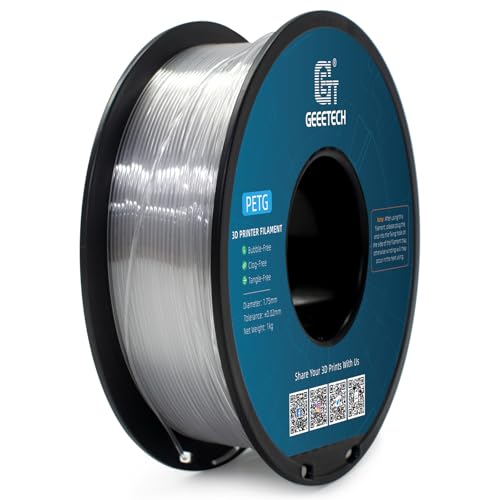 GEEETECH PETG Filament 1.75mm, PETG Transparent für 3D Drucker 1kg Spool, Clear Filament Maßgenauigkeit +/- 0,02 mm – Bild 4