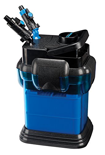 Image of Penn-Plax Cascade 500 Canister Filter - 115 GPH Aquarium Filter for Tanks Up to 30 Gallons - 360 Degree Flow Valves, Poly Fiber Pads, Bio-Sponge & Activated Carbon -Fresh & Saltwater -11.5x9x13.5in