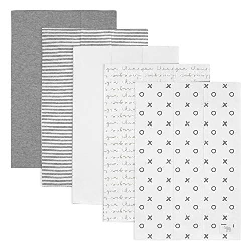 Babebay Burp Cloths for Baby Boys and Girls - 5 Pack Cotton Baby Burp Set, Extra Absorbent & Soft Burping Cloth, Burp Clothes, Newborn Towel, Excellent Baby Shower/Registry Gift