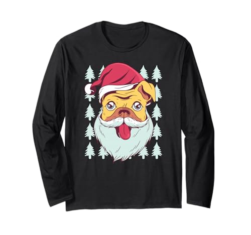 Pug Dog Christmas Pugly Ugly Christmas Sweater Meme Long Sleeve T-Shirt