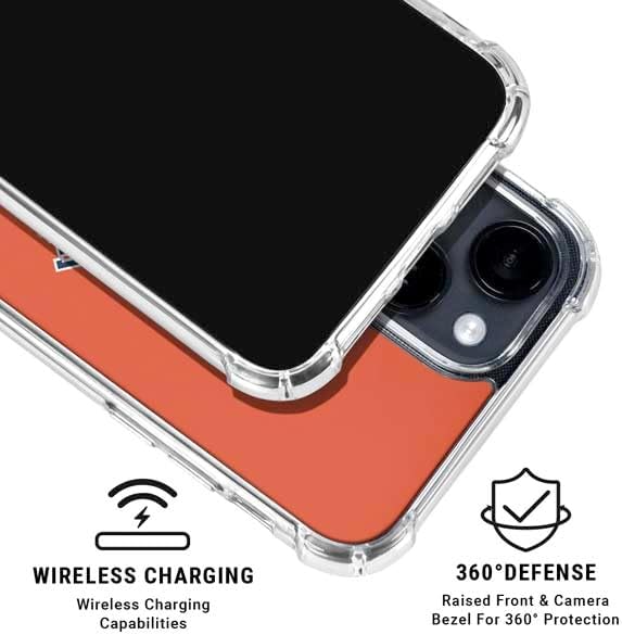 Skinit Clear Phone Case Compatible with iPhone 15 - Officially Licensed Syracuse University Orange Syracuse Design