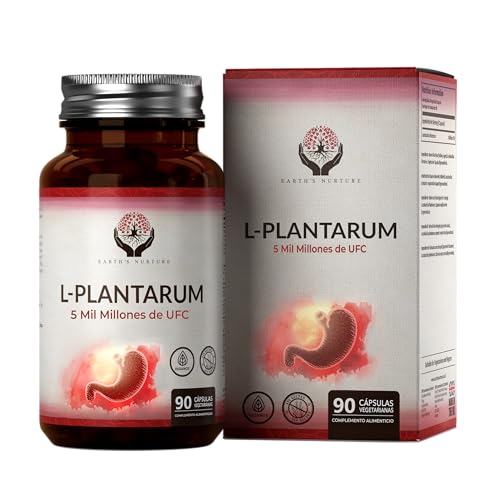 EN Lactobacillus Plantarum | 90 Cápsulas de L-Plantarum de Alta Potencia - 5 Mil Millones de CFU de Probióticos por Dosis | Sin OMG, Gluten ni Alérgenos | Fabricado en el Reino Unido