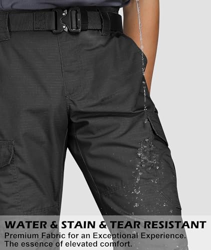 Mens Cargo Work Pants Waterproof Hiking Pants for Men Ripstop Tactical Pants Multi Work Pants with 7 Pockets3