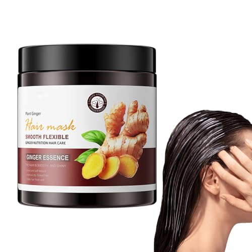 Mascarilla Capilar De Jengibre Suavizante Y Hidratante - Tratamiento Profundo Para Cabello Seco, Dañado Y Encrespado - Mascarilla Reparadora Con Jengibre Natural Para Todo Tipo De Cabello