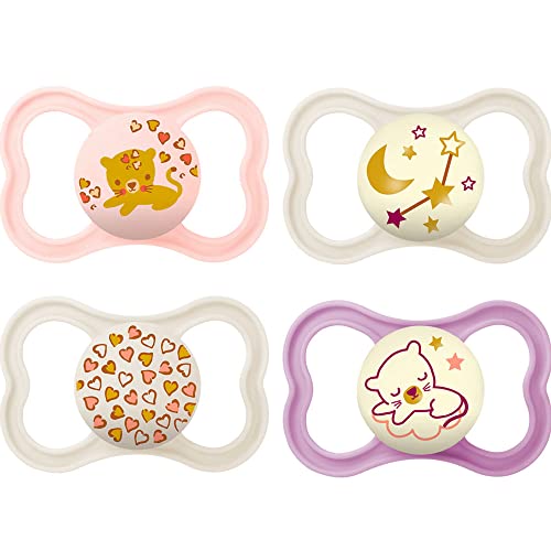 Istruzioni in Lingua Straniera Mam Day & Night Mam Air Ciuccio in silicone, per bambini a partire dai 16 mesi, in set da 4, incl. 2 custodie sterilizzate per il trasporto