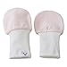 Crummy Bunny Baby Girl Mittens - for Ages 6 to 12 Months, Oversized fits Larger Hands, Soft Cotton, Set of 3 - Pink, Grey White