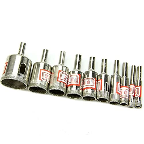 Juego de 10 brocas diamantadas para vidrio y mármol miniatura 1