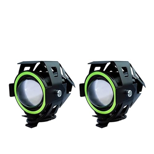 Motorrad LED Nebelscheinwerfer Für Suzuki Sv650S für Hayabusa für Samurai für Ba&ndit 1200 Dl650 Dl 650V STR&OM Zusätzliche Led Motorrad Scheinwerfer Nebelscheinwerfer (Color : 2PCS U7 Green)