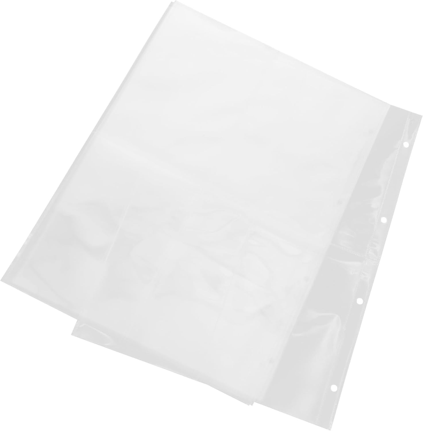 60pcs Clear Photo Album Pages Loose-Leaf Sleeves Binders for Organizing Photos Cards and Artwork Protectors