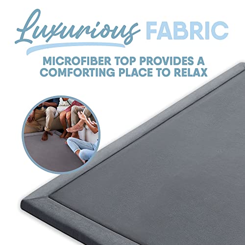 Microdry Memory Foam Area Rug For Living Room, Microfiber Rug With Built In Rug Pad, Fade & Stain Resistant Carpet For Living Room, Kids Room, And Bedroom, 3'X5', Dark Grey #TOP5