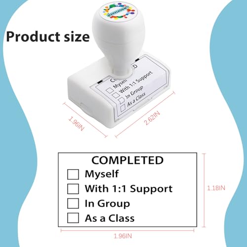 Image of Happy Teaching Checkbox Grading Stamps - Teacher Gifts for Classroom, Easy Grading, Improved Efficiency (Black)