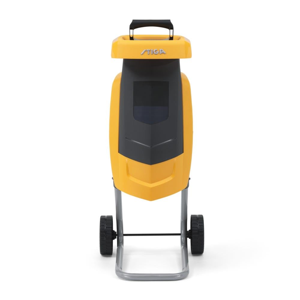 STIGA Bio Master 2200 Trituradora Eléctrica, 2200 W, Bolsa 50 L - Disco 2 Cuchillas Reversibles, Empujador Incluido - para Residuos De Jardín