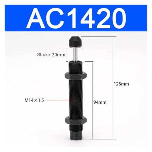 Amortiguador hidráulico neumático AC1420-2 detiene golpes en maquinaria automatizada 2