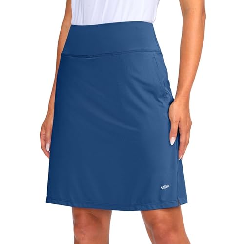 Viodia Women’s 20″ Knee Length Skorts Skirts UPF50+ Athletic Tennis Golf Skirt for Women Casual Summer Skirts