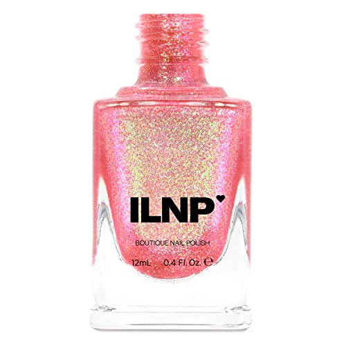 Image of ILNP Pink Flamingo - Iridescent Hot Pink Holographic Jelly Nail Polish